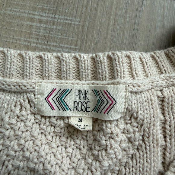 Cream Cable Knit Sweater Dress - Picture 3 of 3